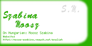 szabina moosz business card